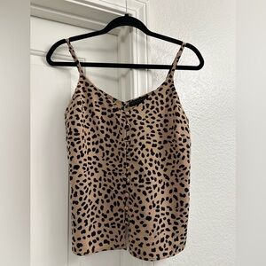 Sanctuary Tan and Black Animal Print Top